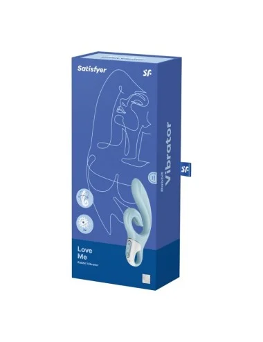 SATISFYER LOVE ME RABBIT VIBRATION - BLEU