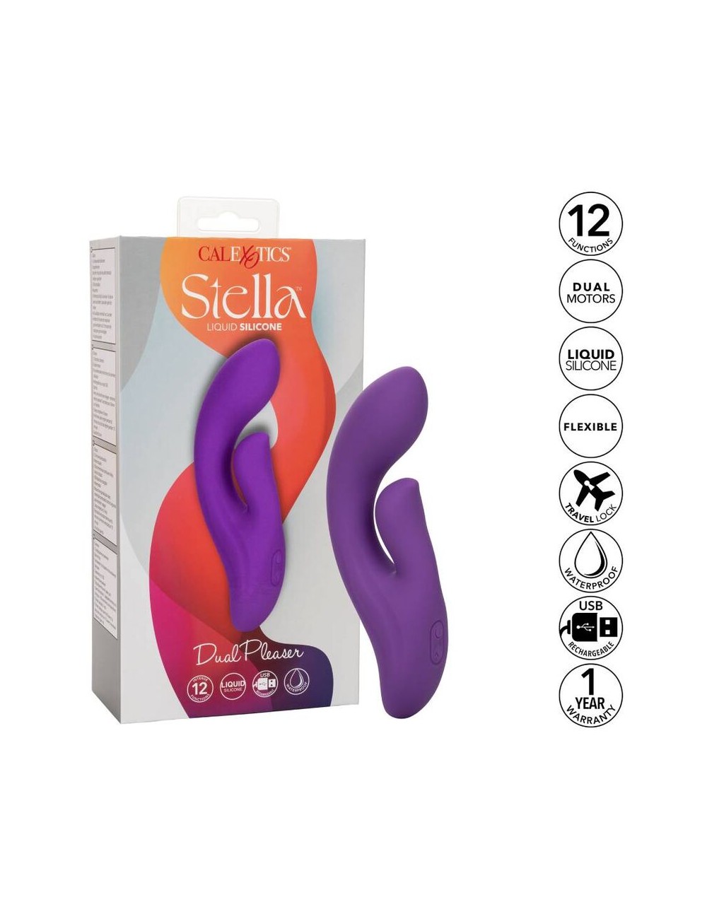 CALIFORNIA EXOTICS STELLA DUAL PLEASER VIOLET