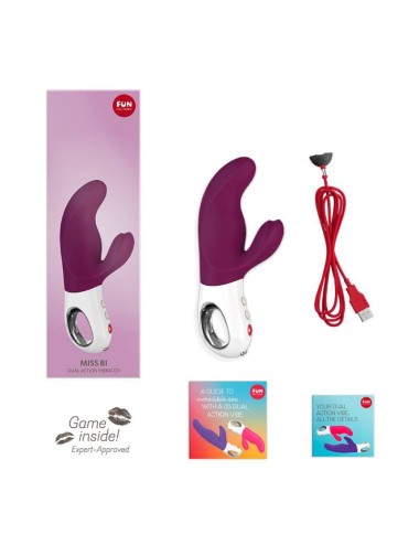 FUN FACTORY - MISS BI DUAL VIBRATOR GRAPE WHITE