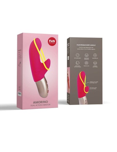 FUN FACTORY - AMORINO MINI VIBRATOR PINK & NEON YELLOW