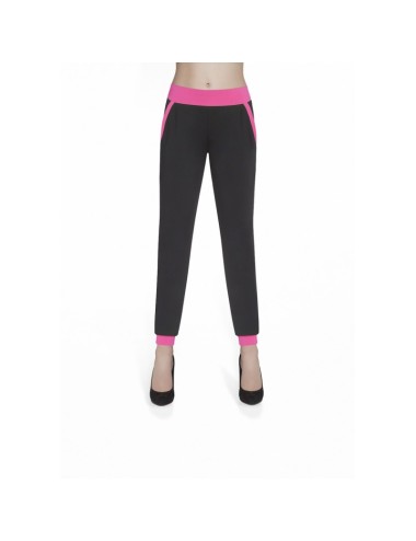 Hannah pantalon noir rose