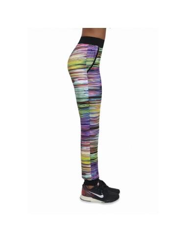 Tropical pantalon sport rayé multicolore