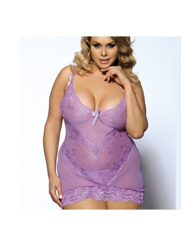 Nuisette dentelle lilas