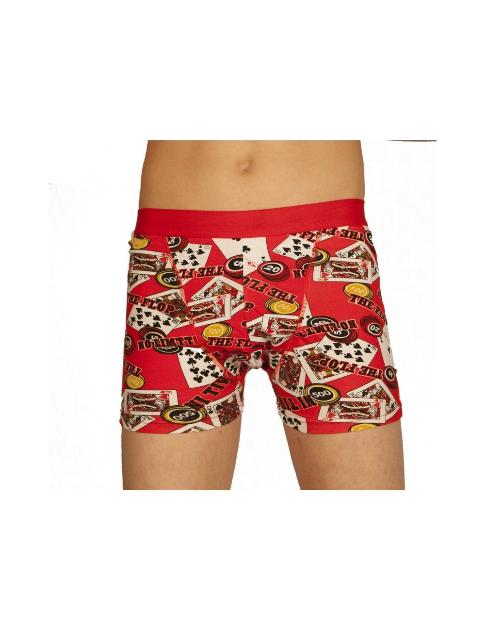 Boxer poker rouge