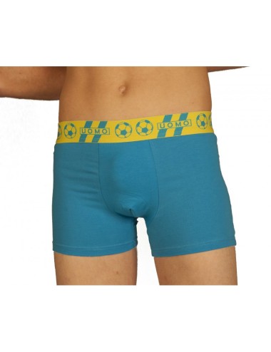 Boxer football bleu turquoise