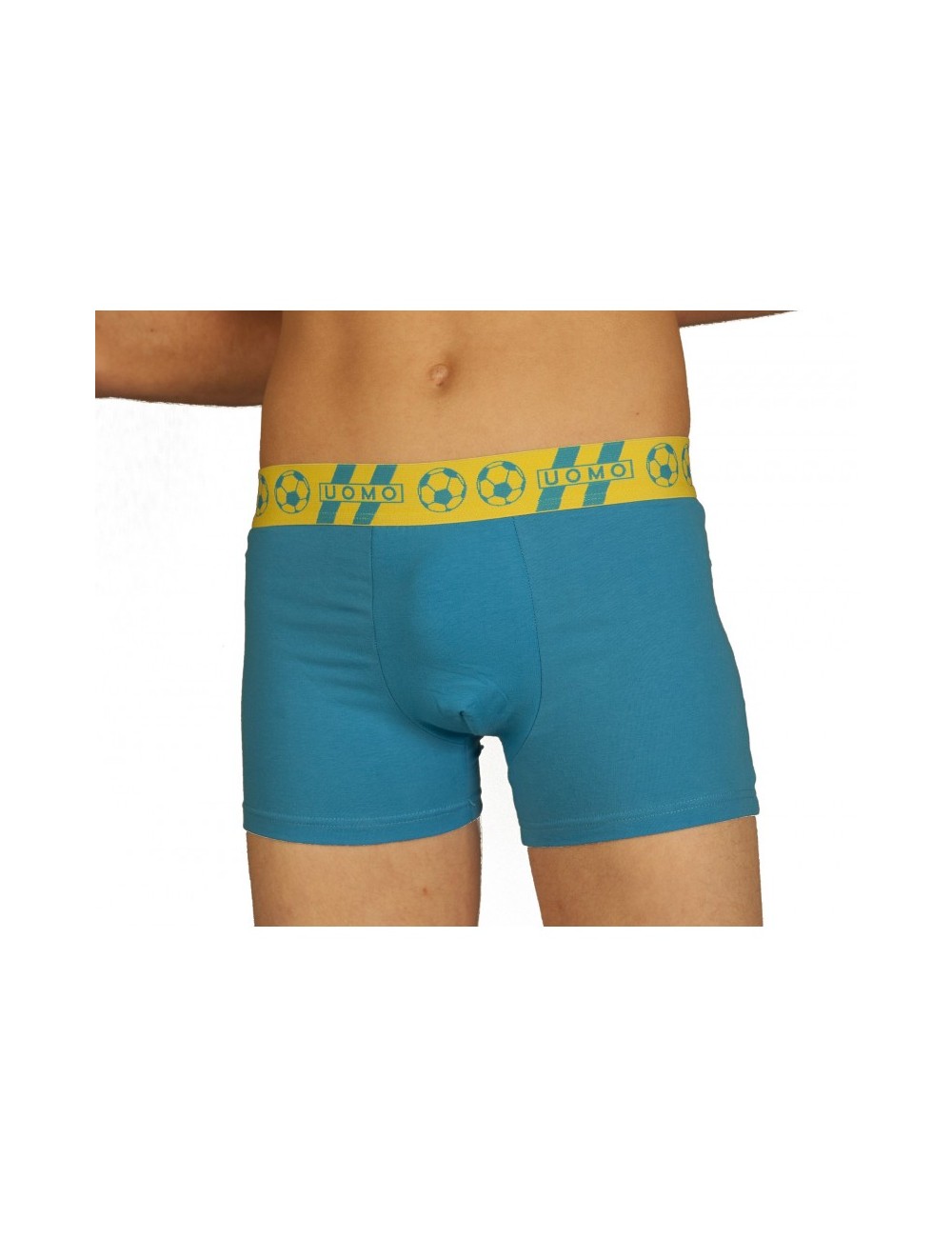 Boxer football bleu turquoise