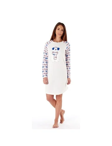 Chemise de nuit polaire blanche