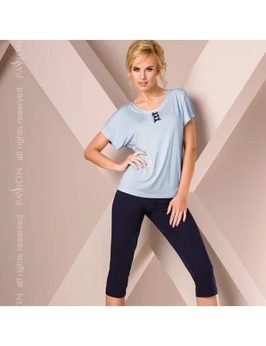 Pyjama court bleu