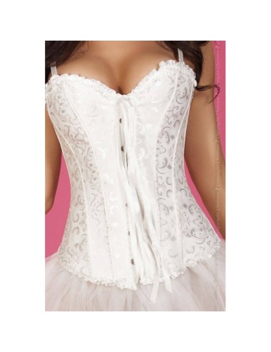 Corset satin blanc