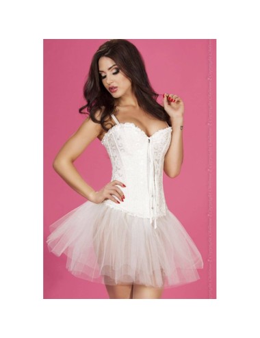 Corset satin blanc