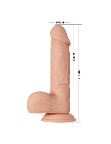 MAGNIFIQUE RENCONTRE BAHAMUT DILDO RÉALISTE ET SOUPLE 21.8 CM - FLESH