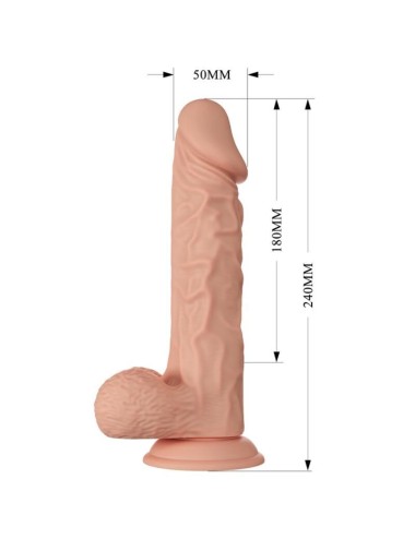 MAGNIFIQUE RENCONTRE BURAQ DILDO RÉALISTE ET SOUPLE 24 CM - FLESH