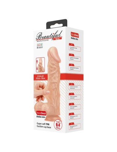 MAGNIFIQUE RENCONTRE BURAQ DILDO RÉALISTE ET SOUPLE 24 CM - FLESH