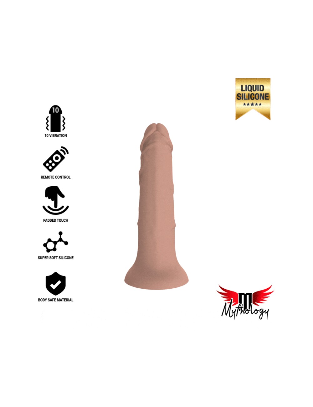 MYTHOLOGY ASHER DILDO ORIGINAL M - VIBRATEUR WATCHME TECHNOLOGIE SANS FIL COMPATIBLE