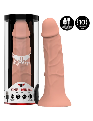 MYTHOLOGY ASHER DILDO ORIGINAL M - VIBRATEUR WATCHME TECHNOLOGIE SANS FIL COMPATIBLE
