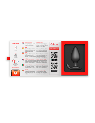 ONINDER VIBRATING ANAL PLUG BLACK - FREE APP