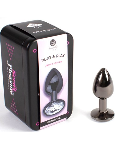 SECRET PLAY - PLUG ANAL GUNMETAL PETIT TAILLE 7 CM