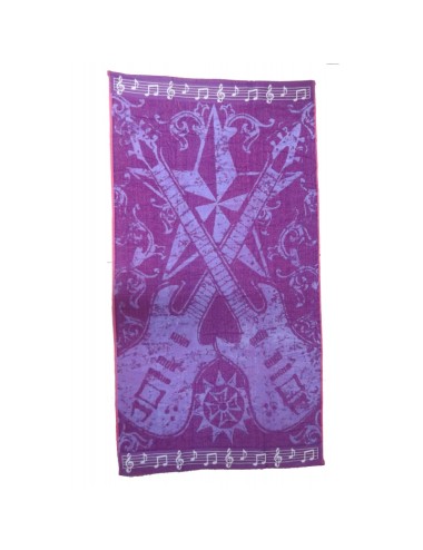 Serviette de plage guitare violette