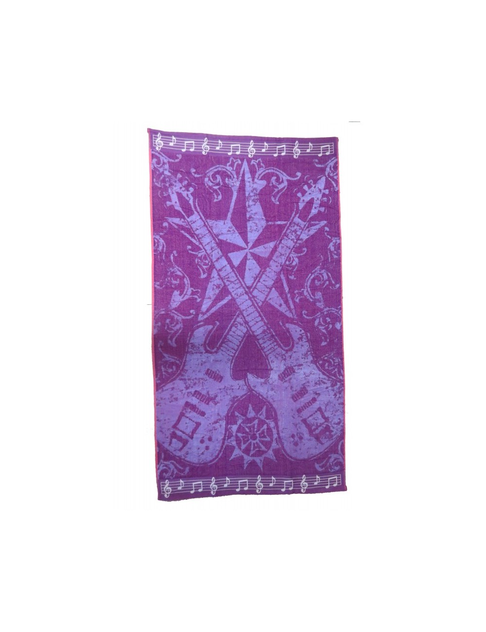 Serviette de plage guitare violette