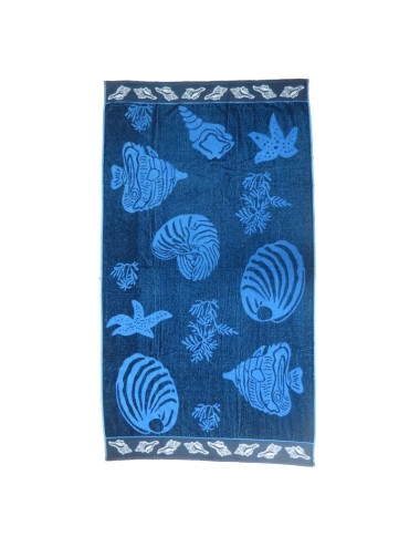 Serviette de plage poissons bleus