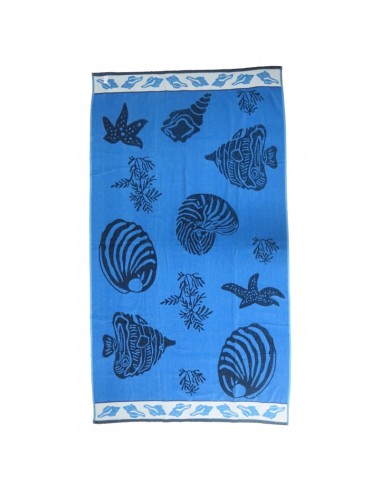 Serviette de plage poissons bleus