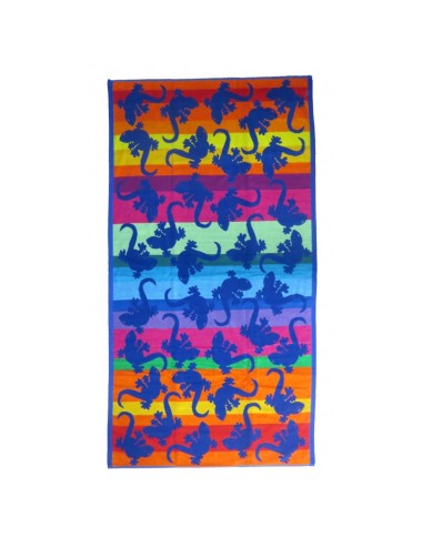 Serviette de plage salamandre multicolore