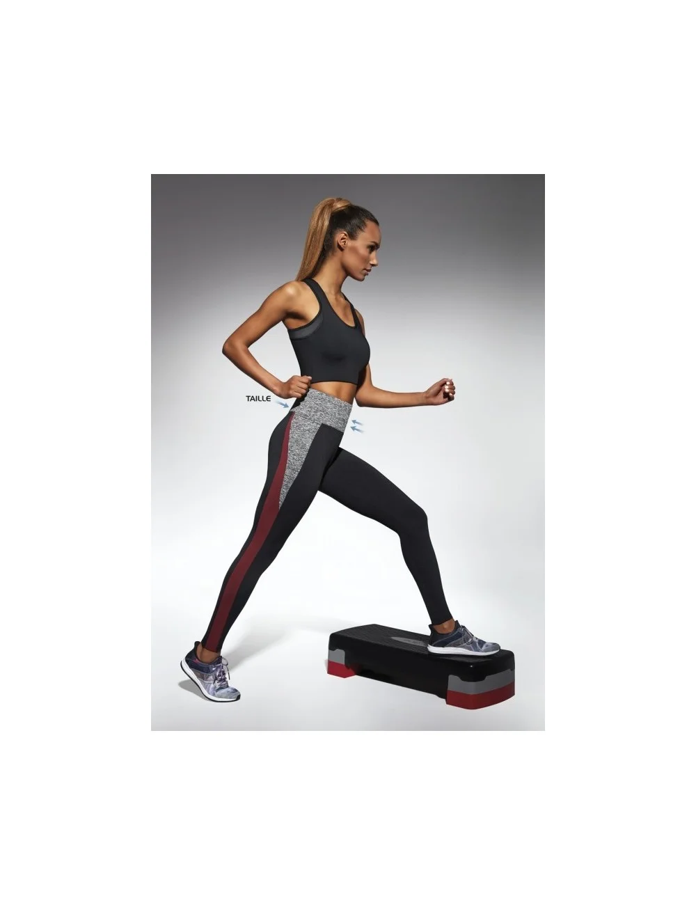 Extreme legging sport noir et rouge Extreme legging sport noir et rouge