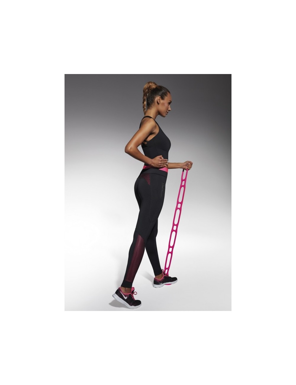 Inspire legging sport noir et rose