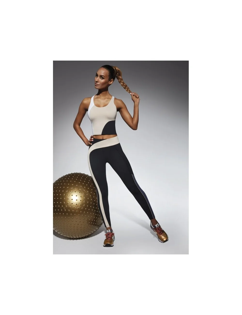 Flow legging sport noir et beige Flow legging sport noir et beige