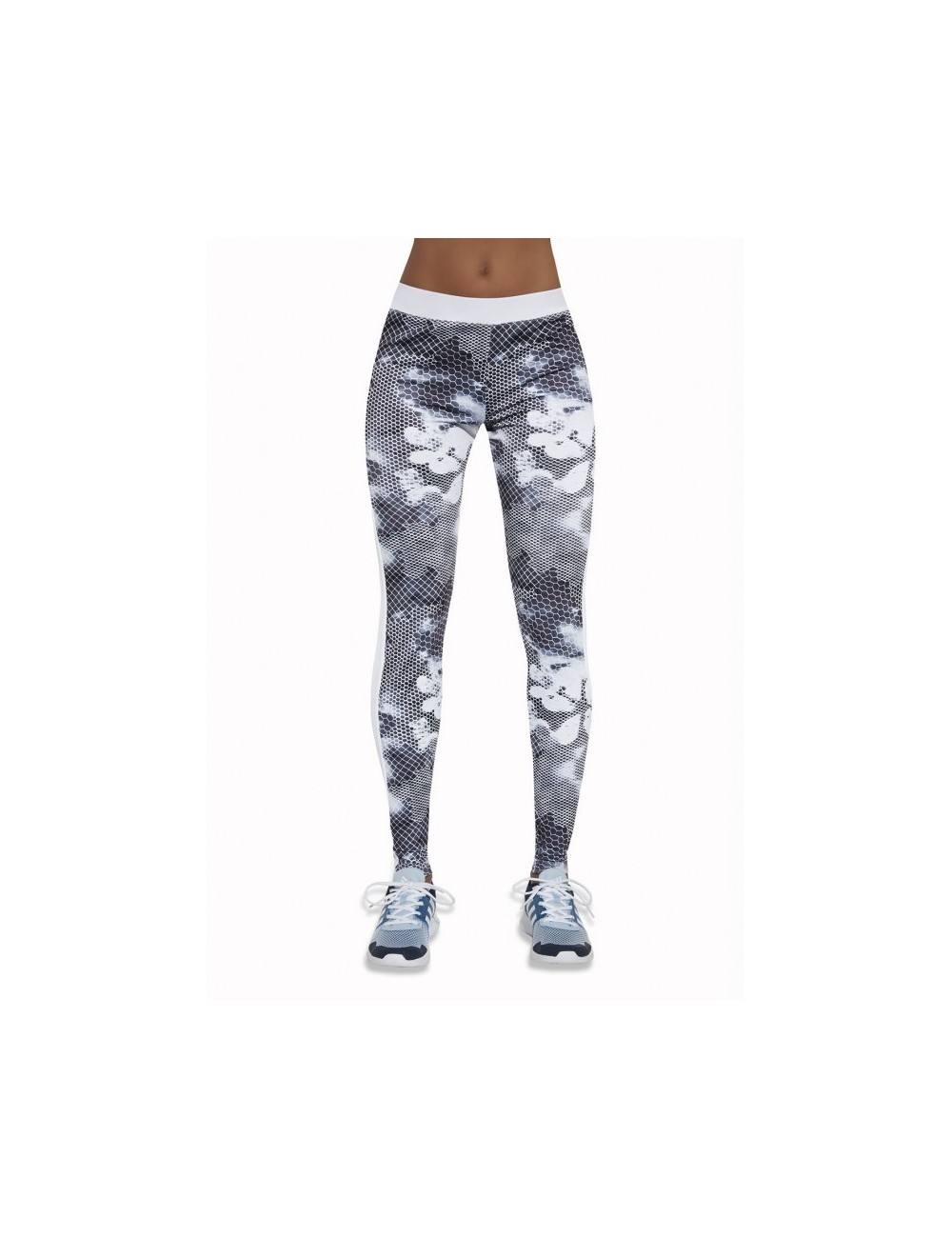 Code legging sport gris et blanc