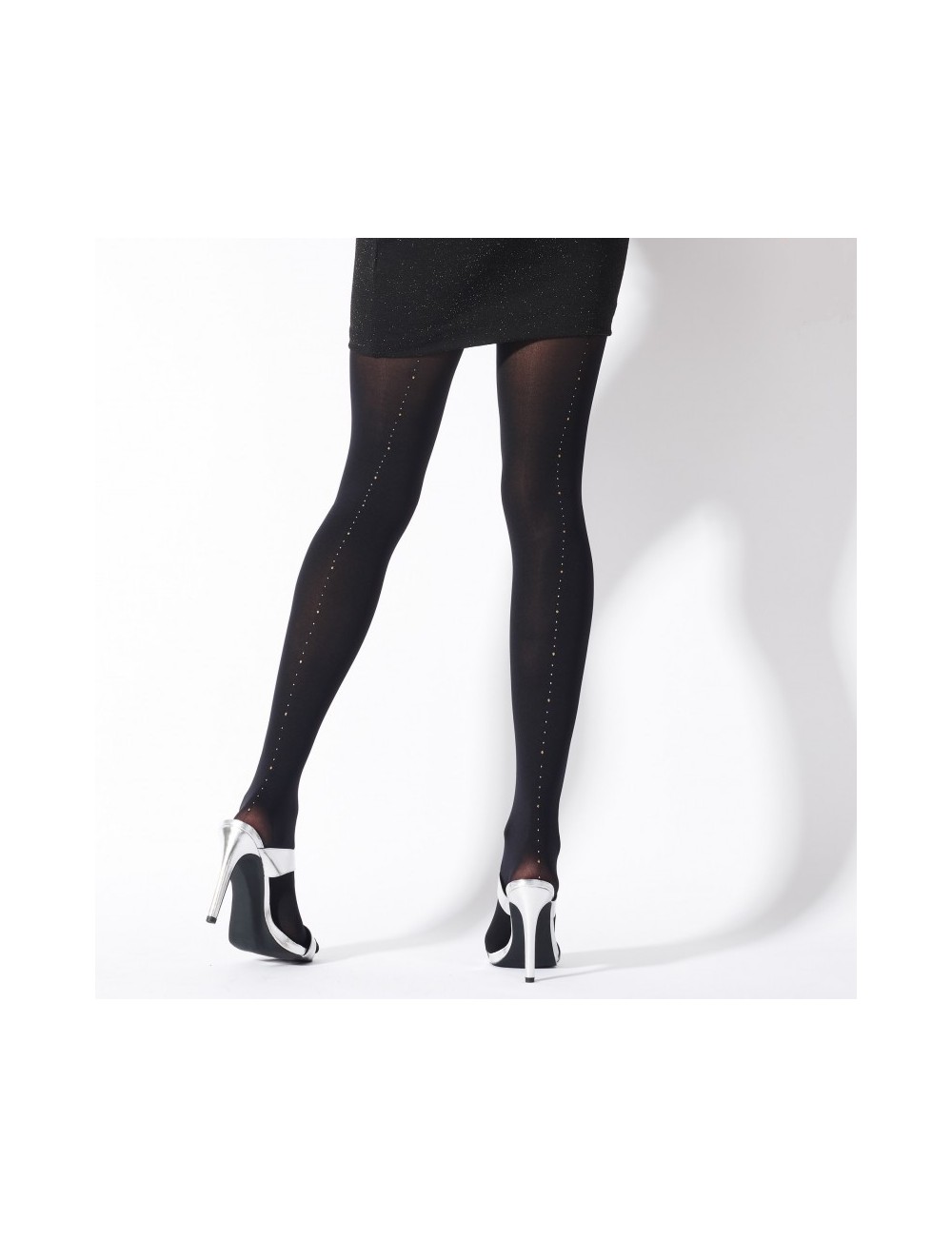 Collants couture or et argent