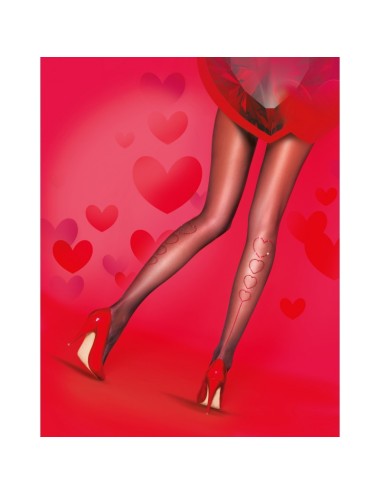 Collants coeurs strass