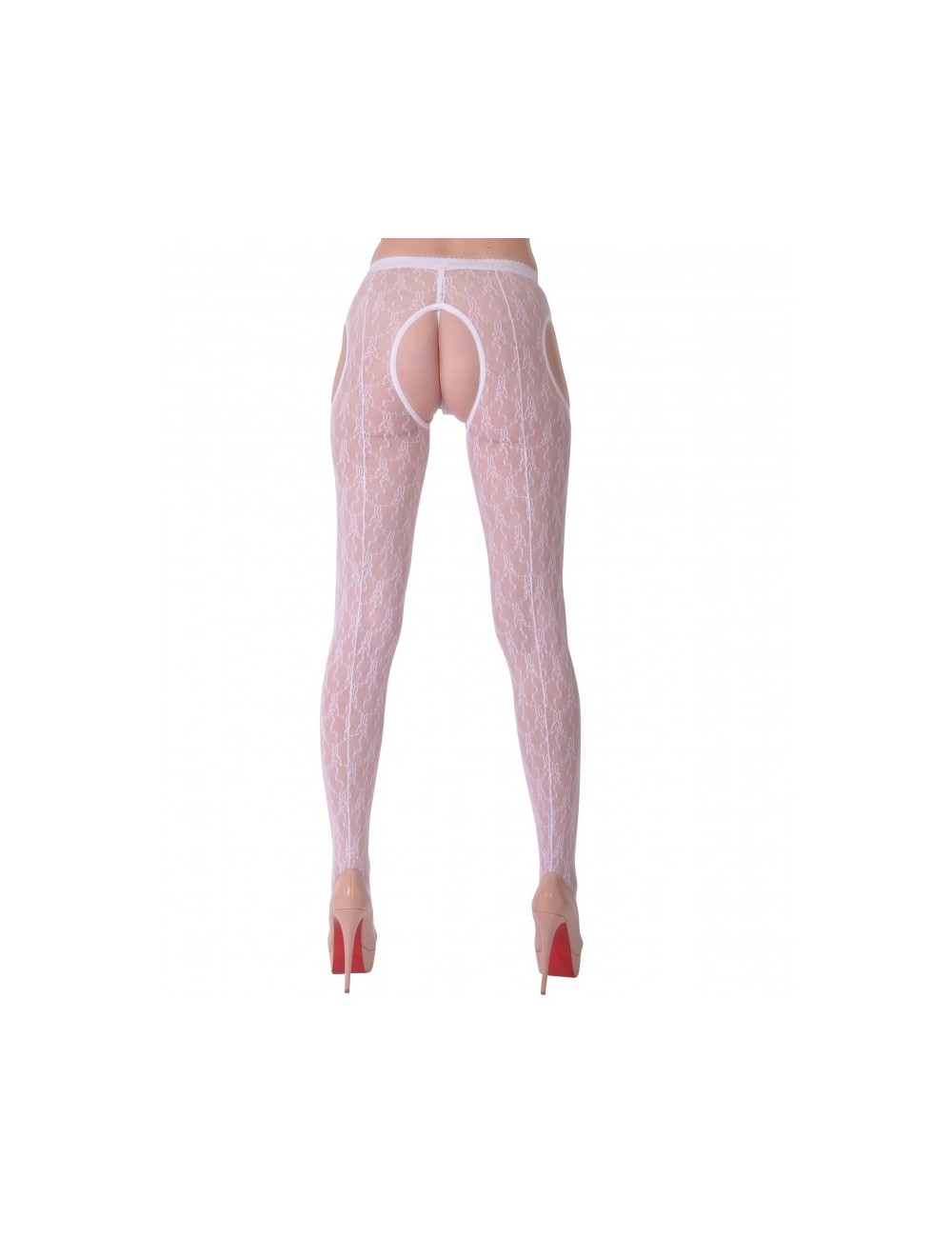 Mona collant ouvert blanc Mona collant ouvert blanc
