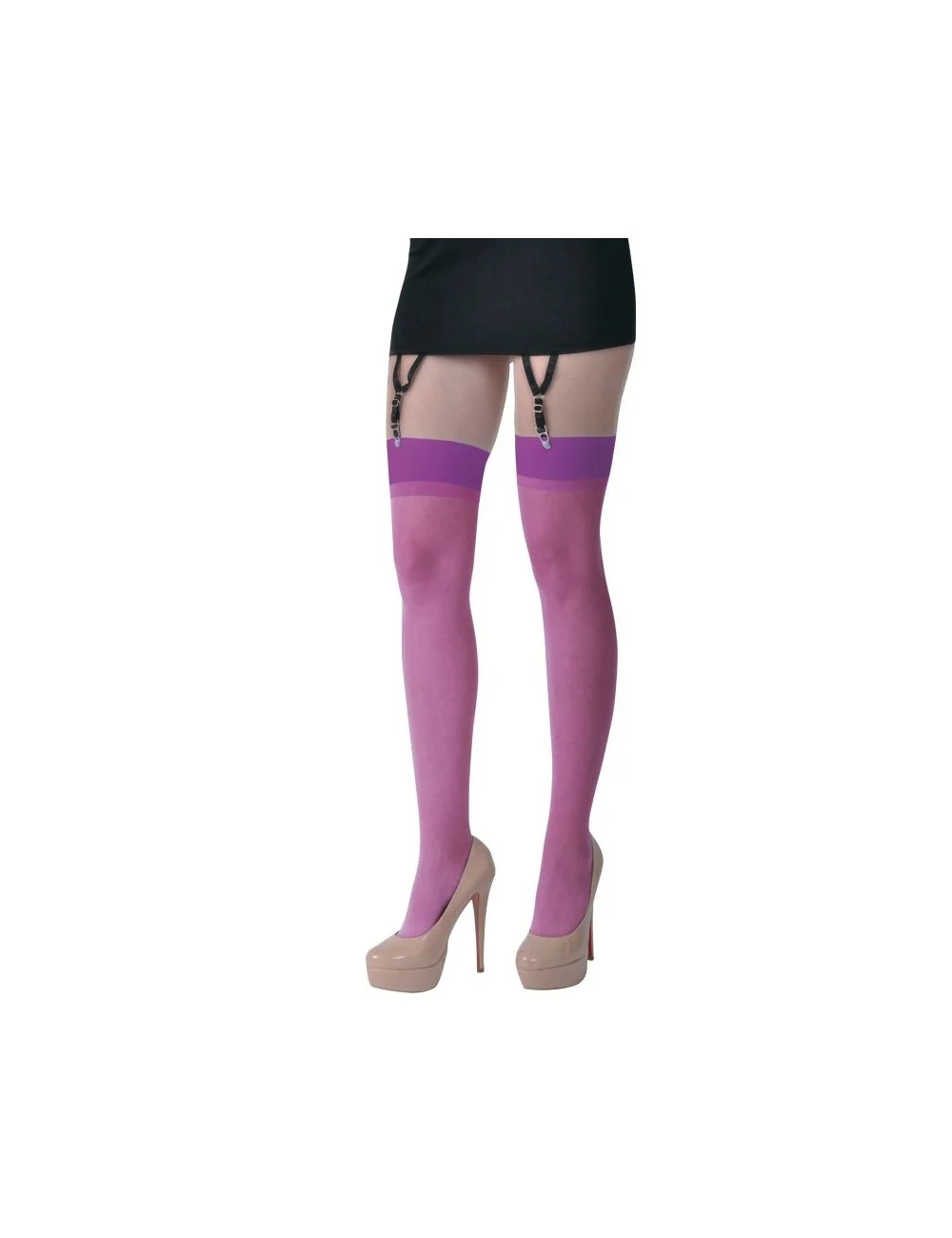 Vanessa bas violets pour porte-jarretelle Vanessa bas violets pour porte-jarretelle