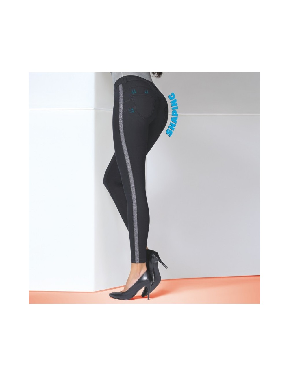 Toni legging noir et argent