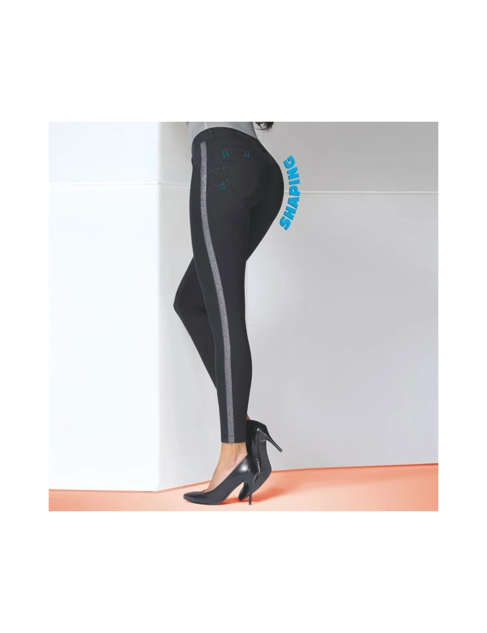 Toni legging noir et argent Toni legging noir et argent