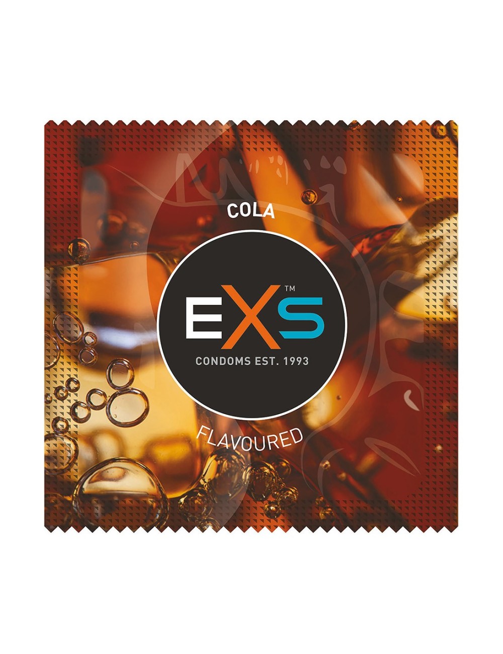 Préservatifs x2 lubrifiés en latex goût cola 54mm - EXS400COLA