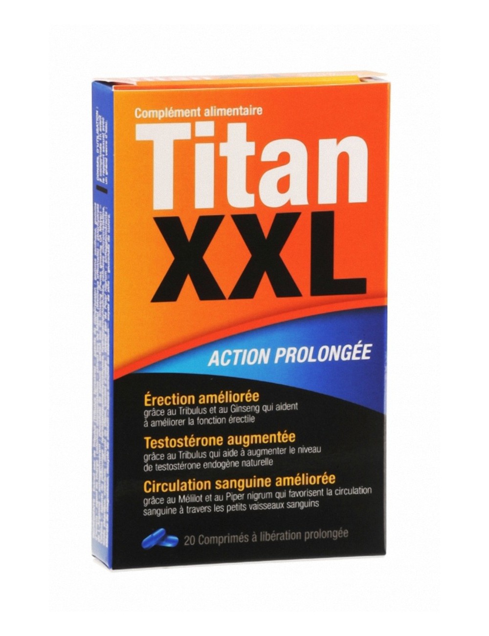 Titan XXL 20 comprimés - stimulant sexuel Titan XXL 20 comprimés - stimulant sexuel