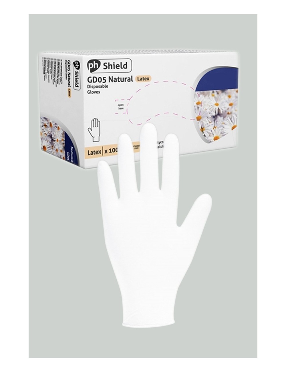 100 gants chirurgicaux en latex blanc