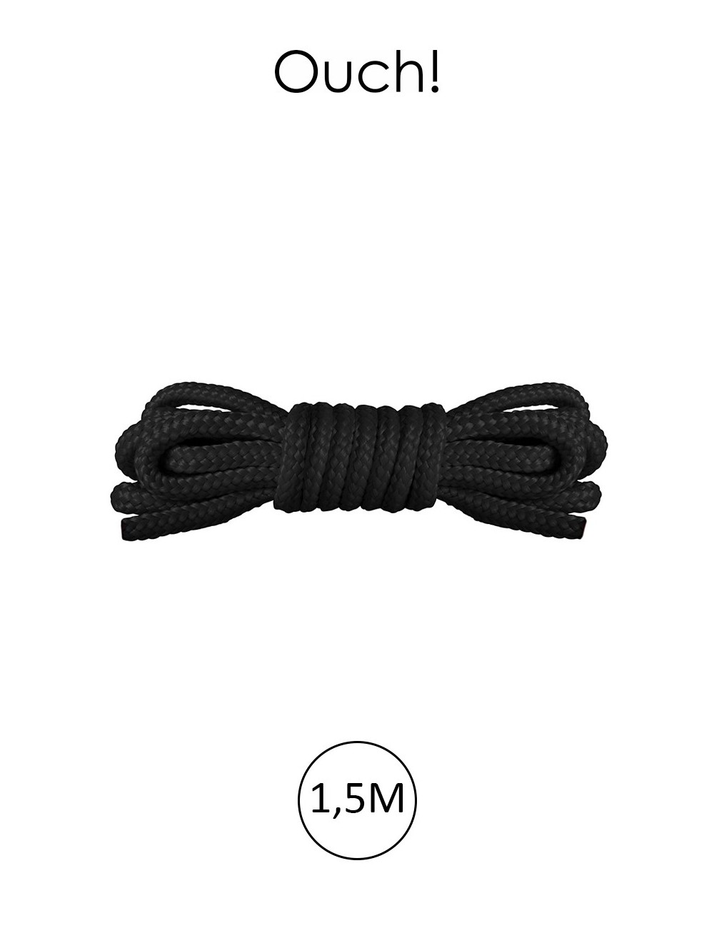 Mini corde de bondage 1,5m noire - Ouch Mini corde de bondage 1,5m noire - Ouch