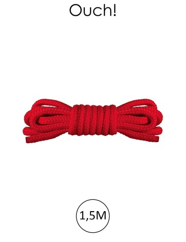 Mini corde de bondage 1,5m rouge - Ouch