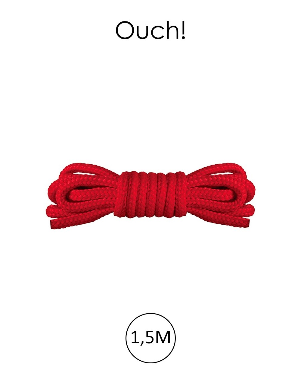 Mini corde de bondage 1,5m rouge - Ouch