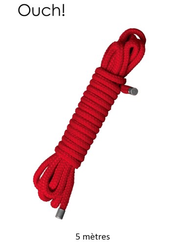 Corde de bondage Japonais 5m rouge - Ouch