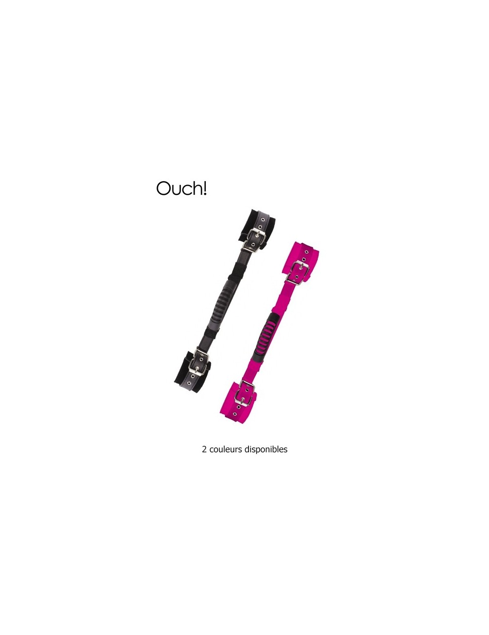 Menottes cuir avec poignée souple - Ouch Menottes cuir avec poignée souple - Ouch