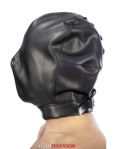 Cagoule BDSM fermée simili cuir - Fetish Tentation