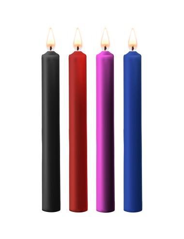 4 bougies SM colorées Large - Ouch!