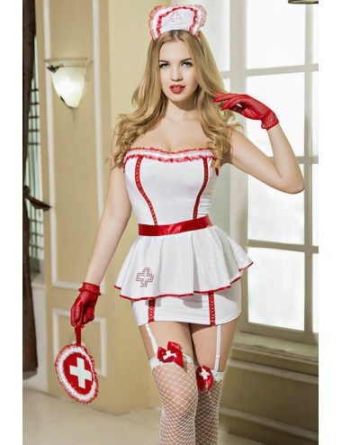 Déguisement sexy infirmière 8 pièces