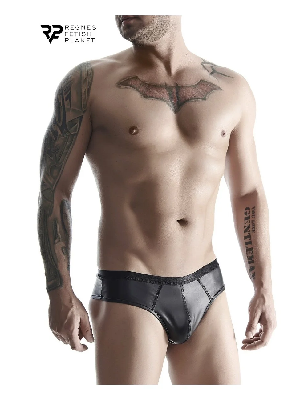 Slip noir wetlook - Regnes Slip noir wetlook - Regnes