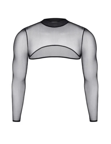 Crop top tulle noir transparent - Regnes
