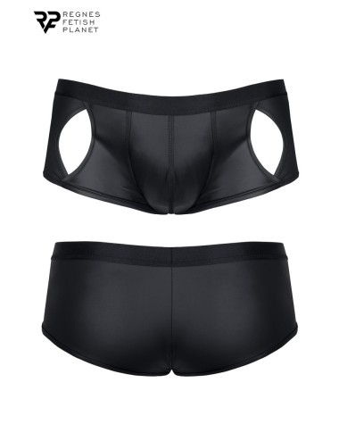 Shorty ouvert noir wetlook - Regnes